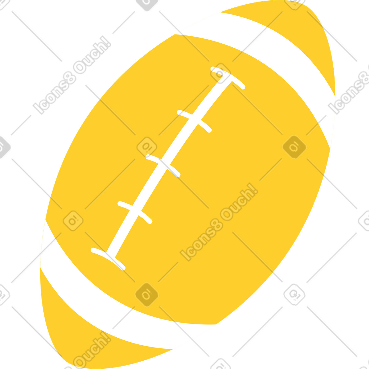 Ilustração de Bola rugby em no estilo Sammy para baixar em PNG, SVG