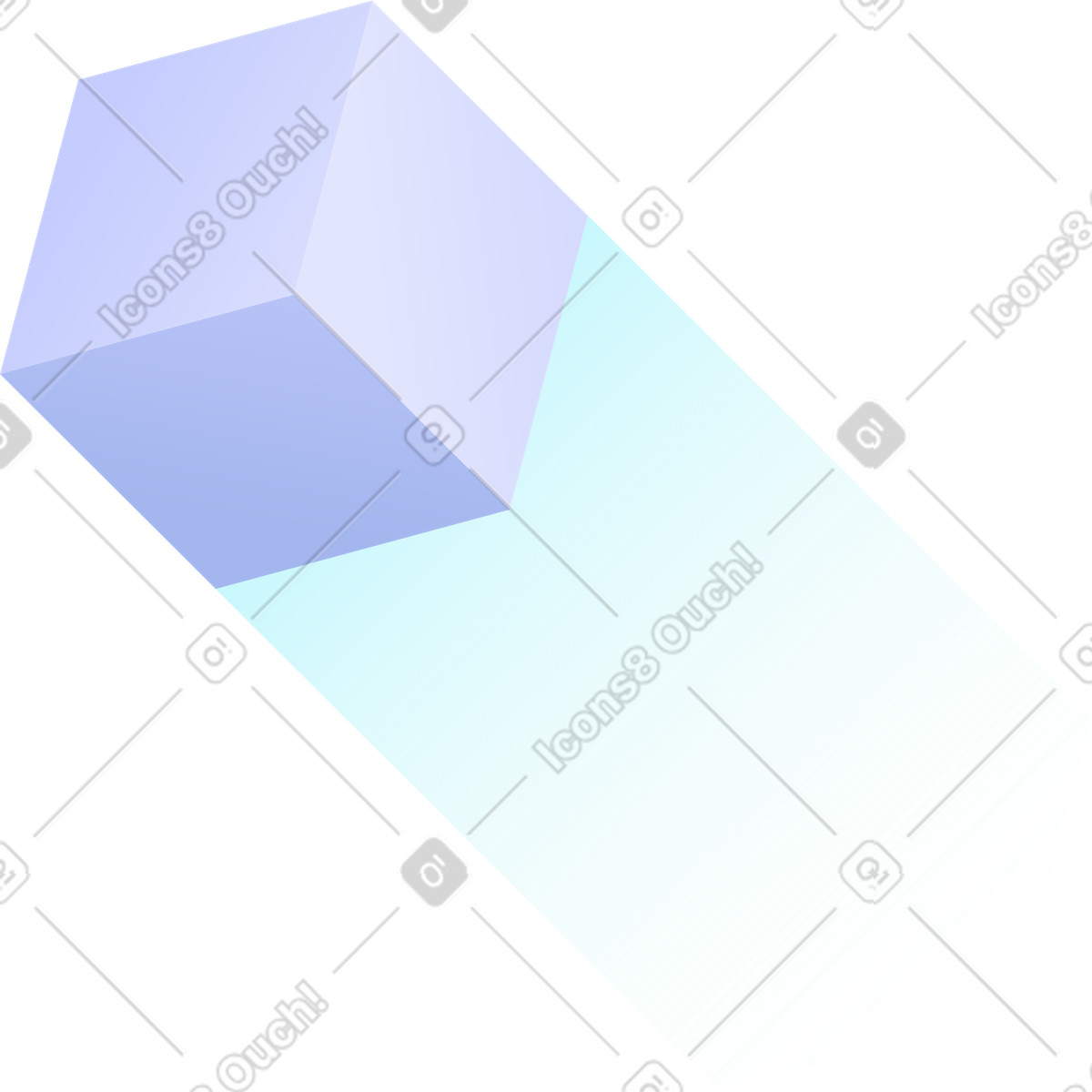 Illustration Cube lumineux dans le style Quantum à télécharger aux formats PNG, SVG