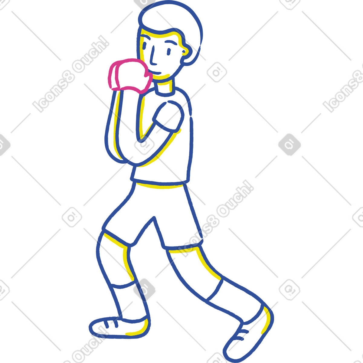 Boxer illustration in Lime style download in PNG, SVG