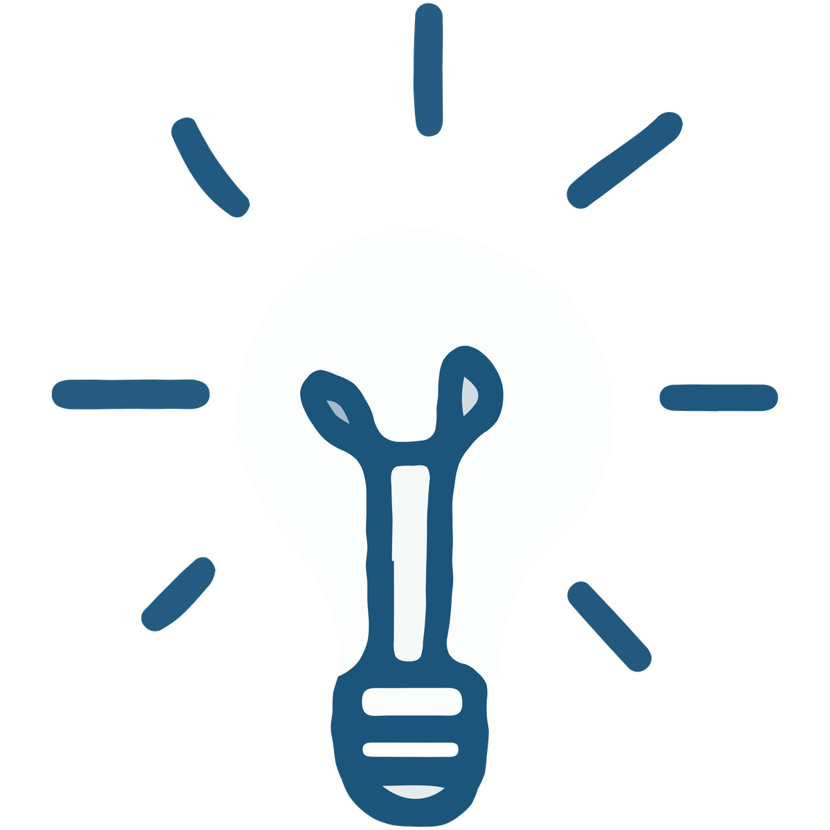 Light bulb illustration in Cherry style download in PNG, SVG