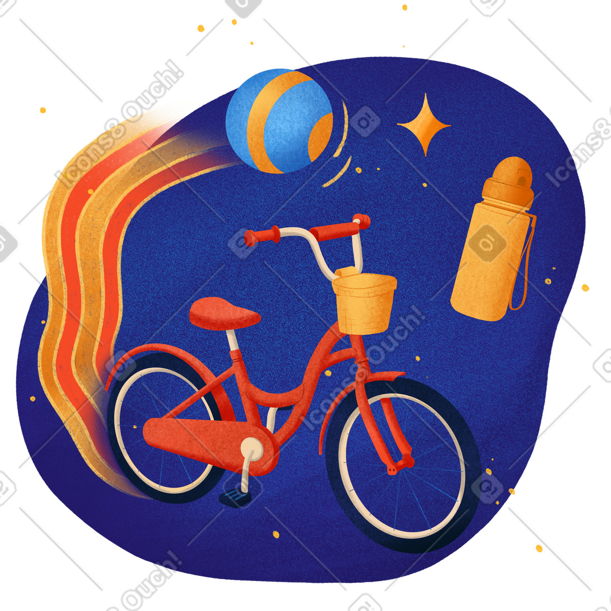 Illustration Des habitudes saines et un mode de vie sportif dans le style Gleam à télécharger aux formats PNG, SVG