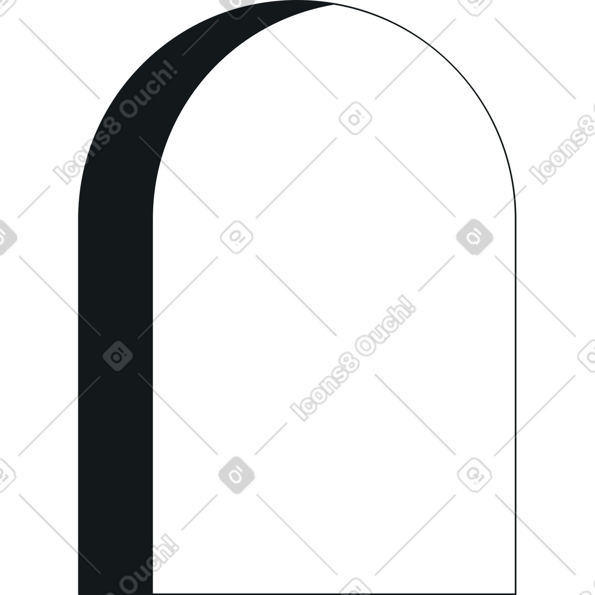 Entrance illustration in Midnight style download in PNG, SVG
