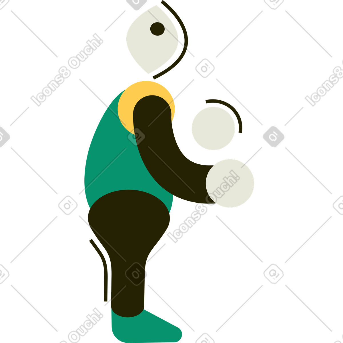 Ilustración Músico en estilo Spot a descargar en PNG y SVG