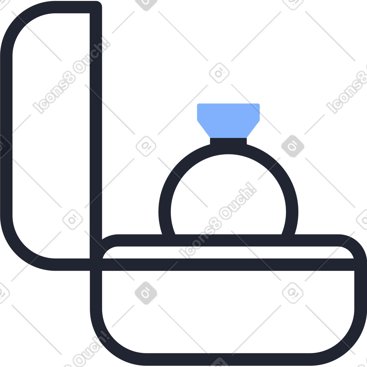 Ring box illustration in Pablita style download in PNG, SVG