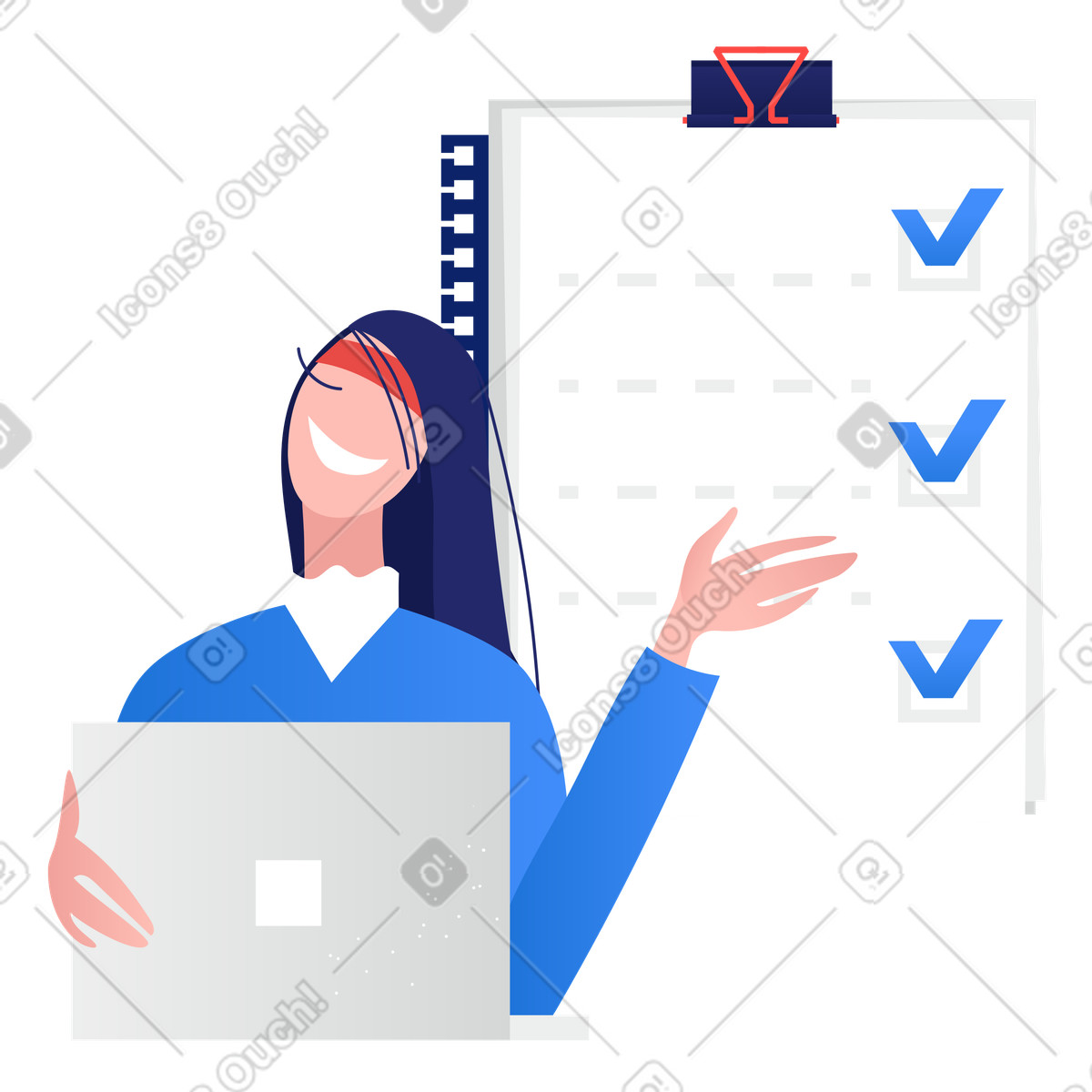 Modulo compilato illustrazione in stile Clip scarica in PNG, SVG