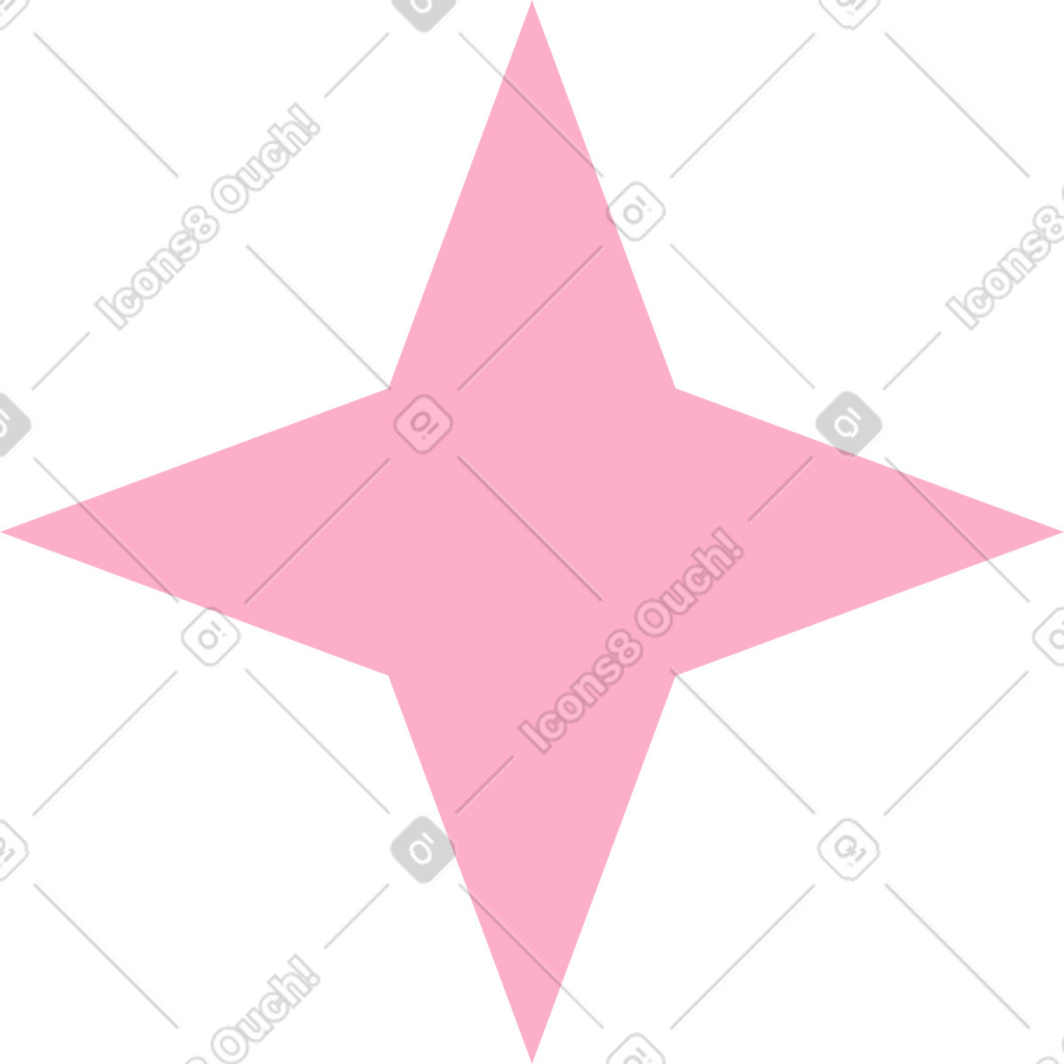 Ilustração de Estrela rosa em no estilo Typography para baixar em PNG, SVG