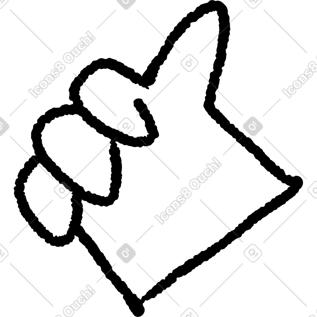 Illustration Thumb up hand like symbol with simple outline dans le style à télécharger aux formats PNG, SVG