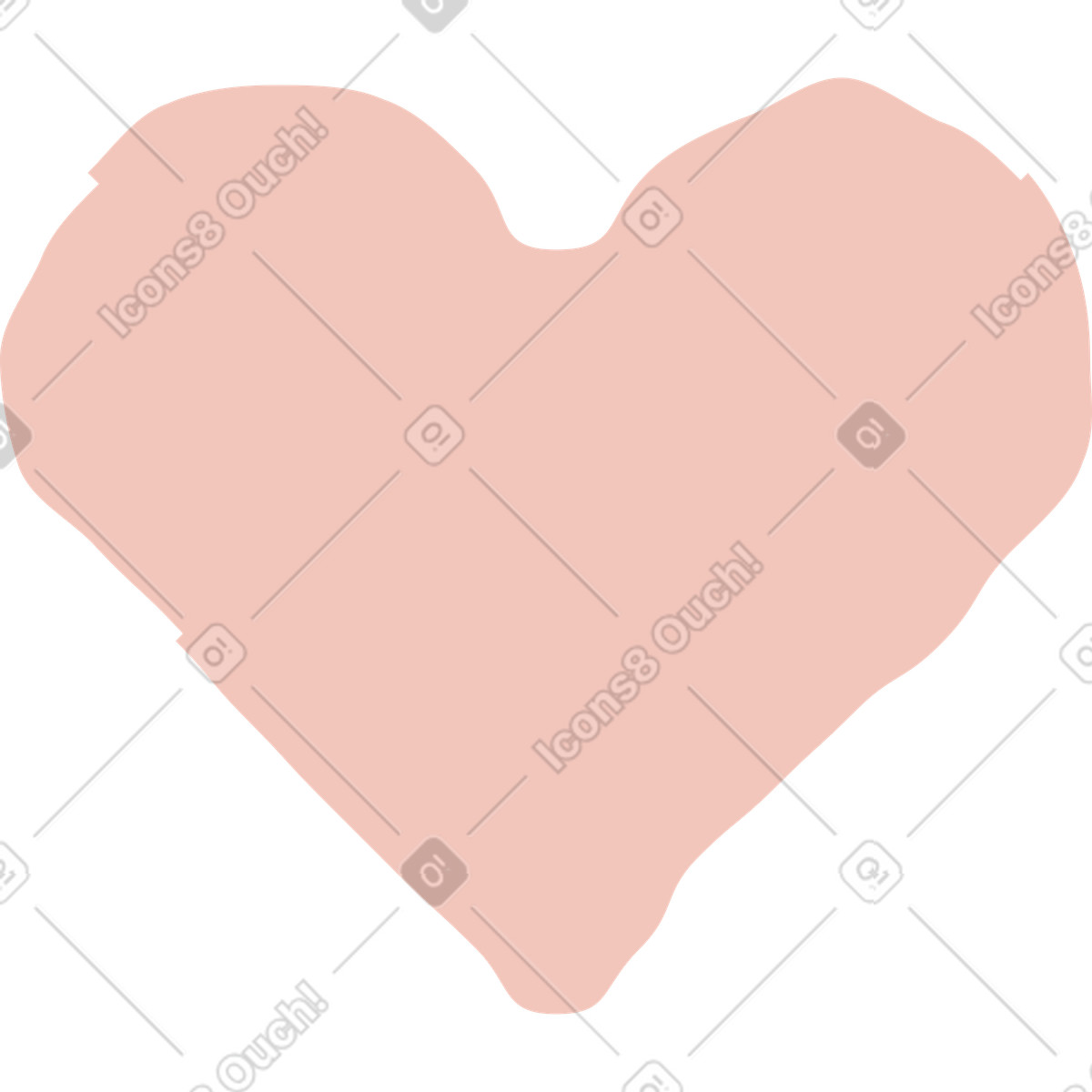 Cuore illustrazione in stile Pablo scarica in PNG, SVG