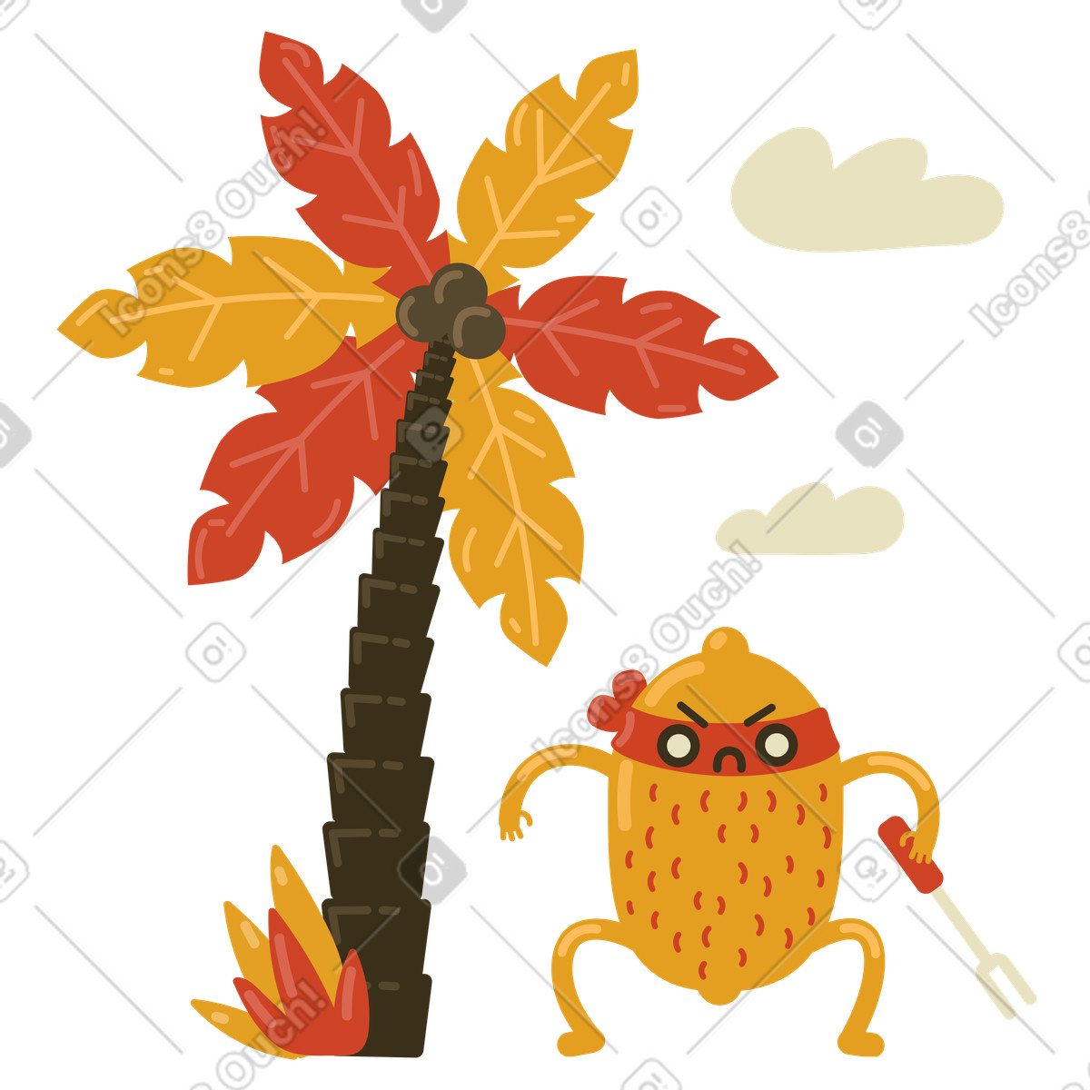 Ilustração de Vida selvagem em no estilo Arabica para baixar em PNG, SVG