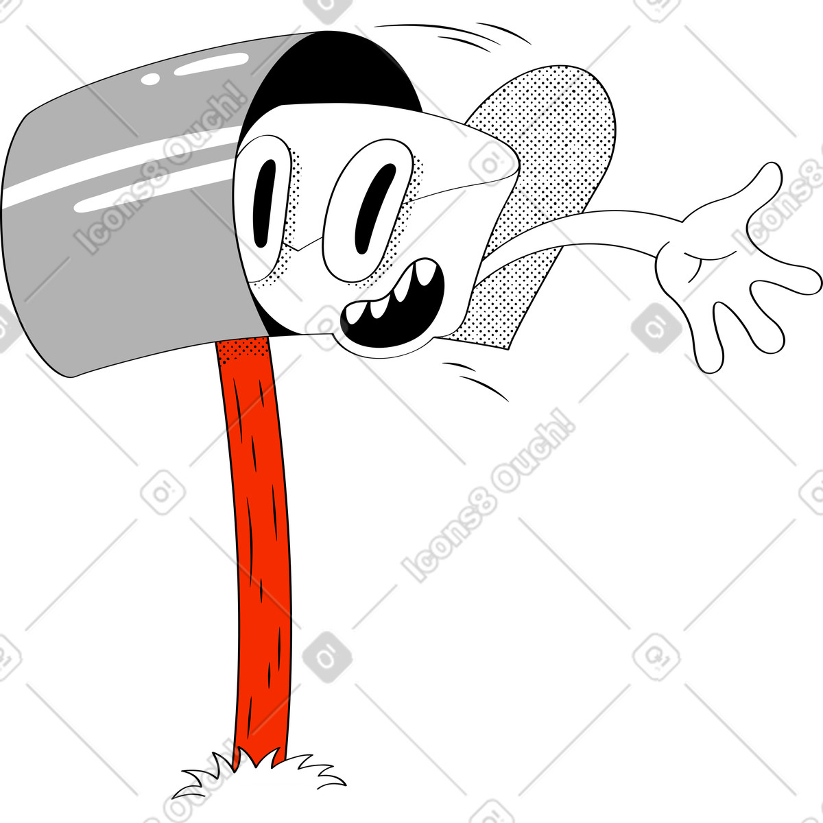 Ilustración Buzón en estilo Looney a descargar en PNG y SVG