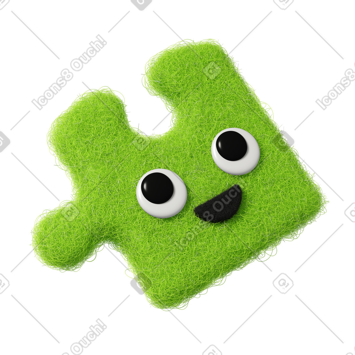 Ilustración Puzzle piece en estilo Fuzzy a descargar en PNG y SVG