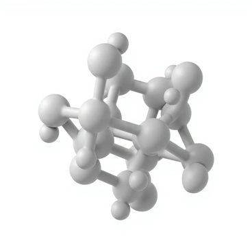 A group of ethanol molecules, each represented with a clear depiction of their molecular structure. The molecules are shown with two carbon atoms, five hydrogen atoms, and one oxygen atom. They cluster together closely, with visual indications of hydrogen bonds forming between the hydroxyl (–OH) groups of the ethanol molecules. The arrangement is shown in a dynamic way, illustrating the molecular interactions and connectivity through the bonds. The background is subtle to highlight the clustering of the molecules.