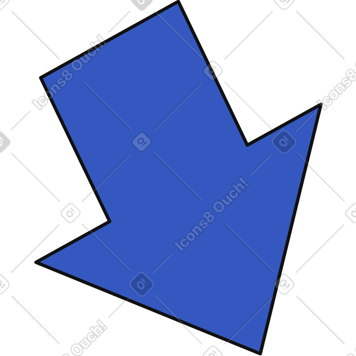 Arrow illustration in Techny style download in PNG, SVG