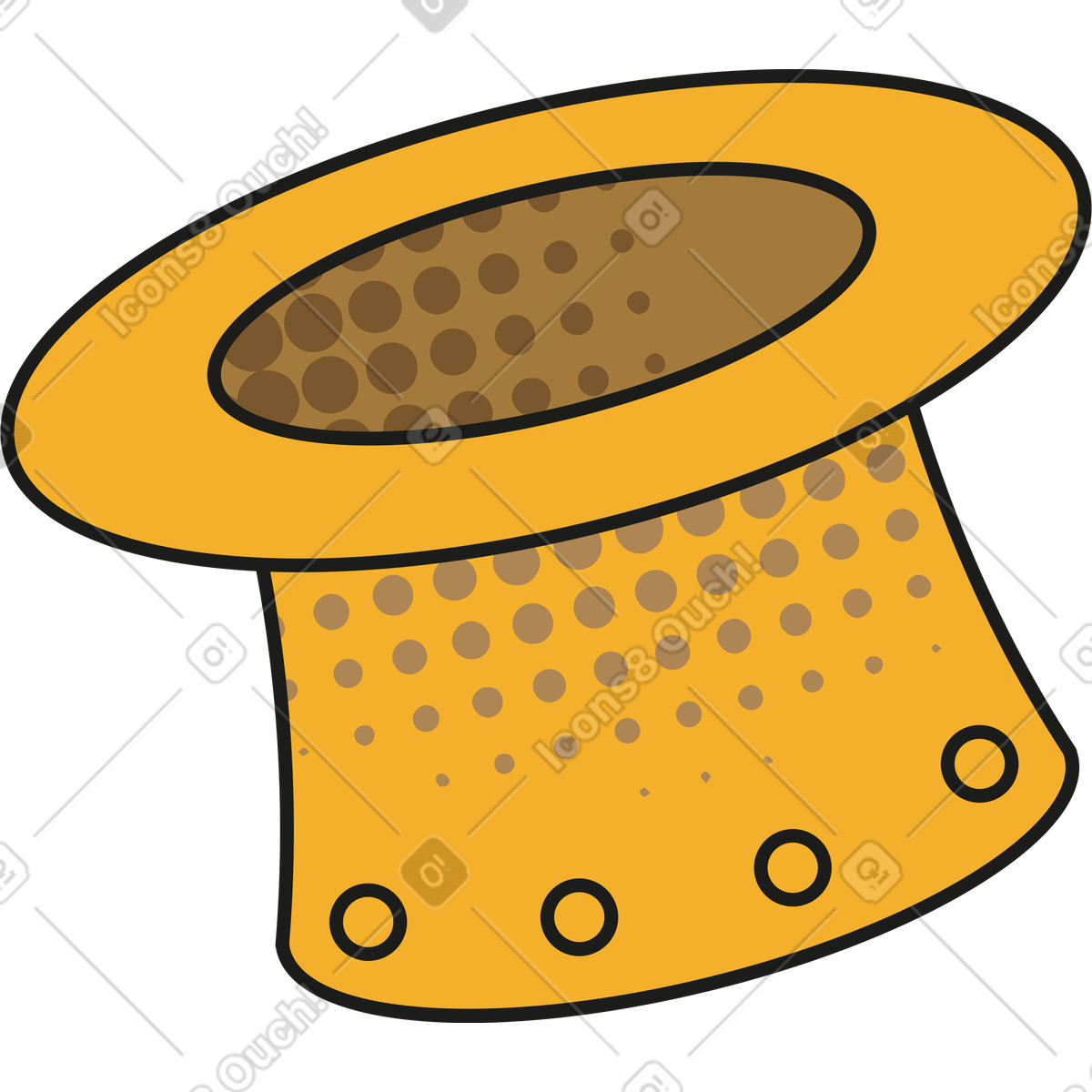 Rubber スタイルの Yellow hat top のイラストをPNG、SVG形式でダウンロード
