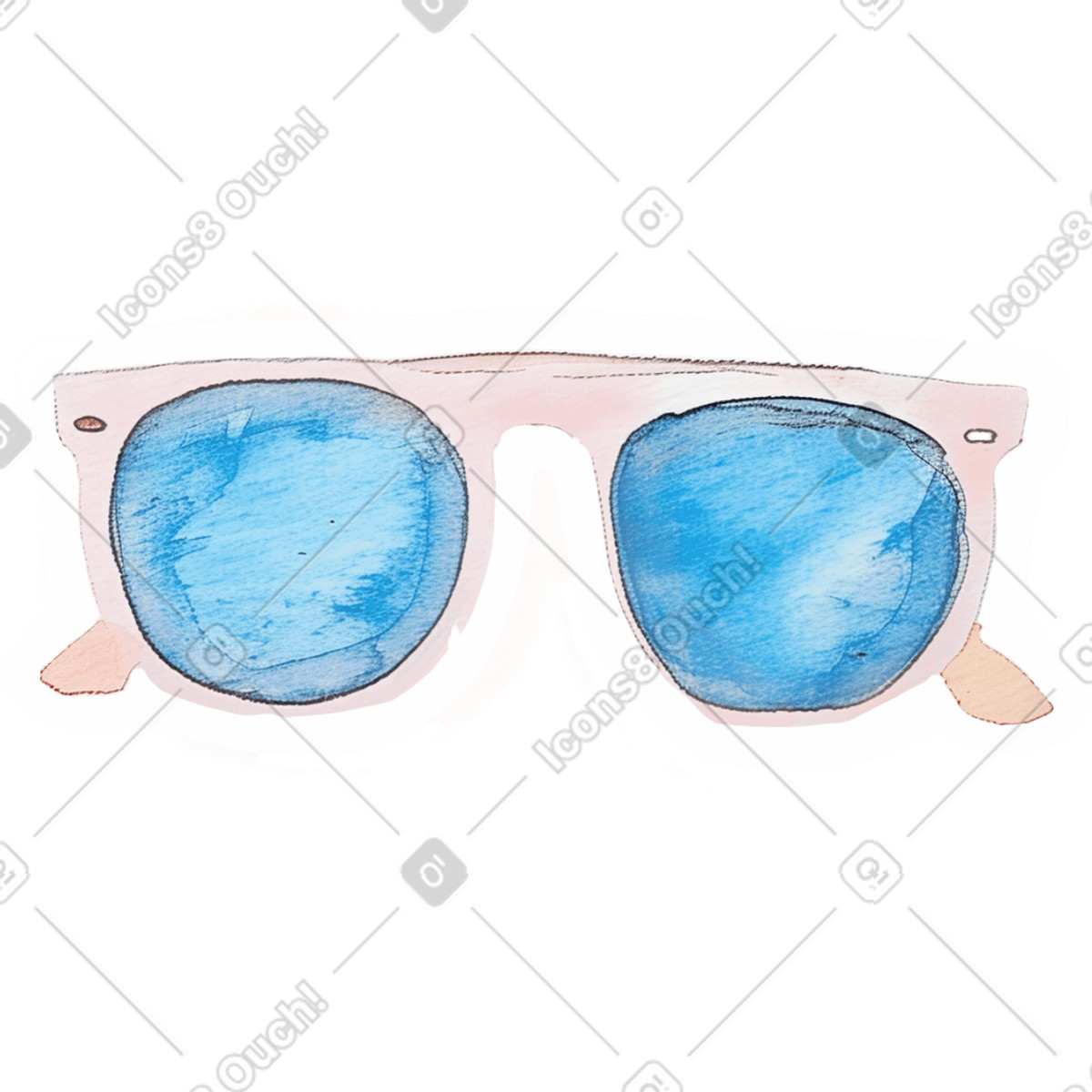Illustration Lunettes dans le style Watercolor à télécharger aux formats PNG, SVG