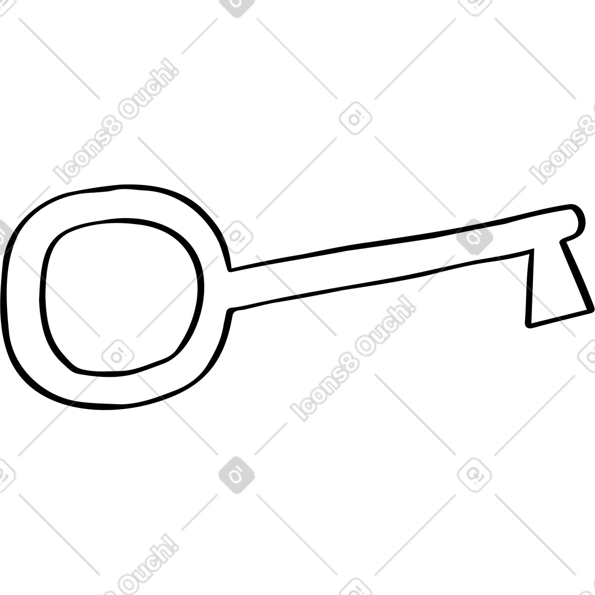 Key illustration in Journal style download in PNG, SVG