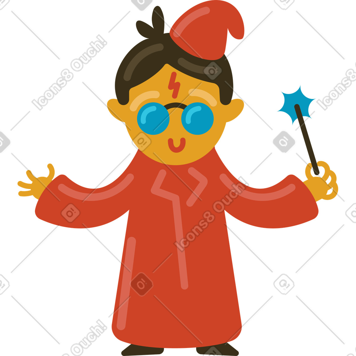 Illustration Étudiant assistant dans le style Arabica à télécharger aux formats PNG, SVG