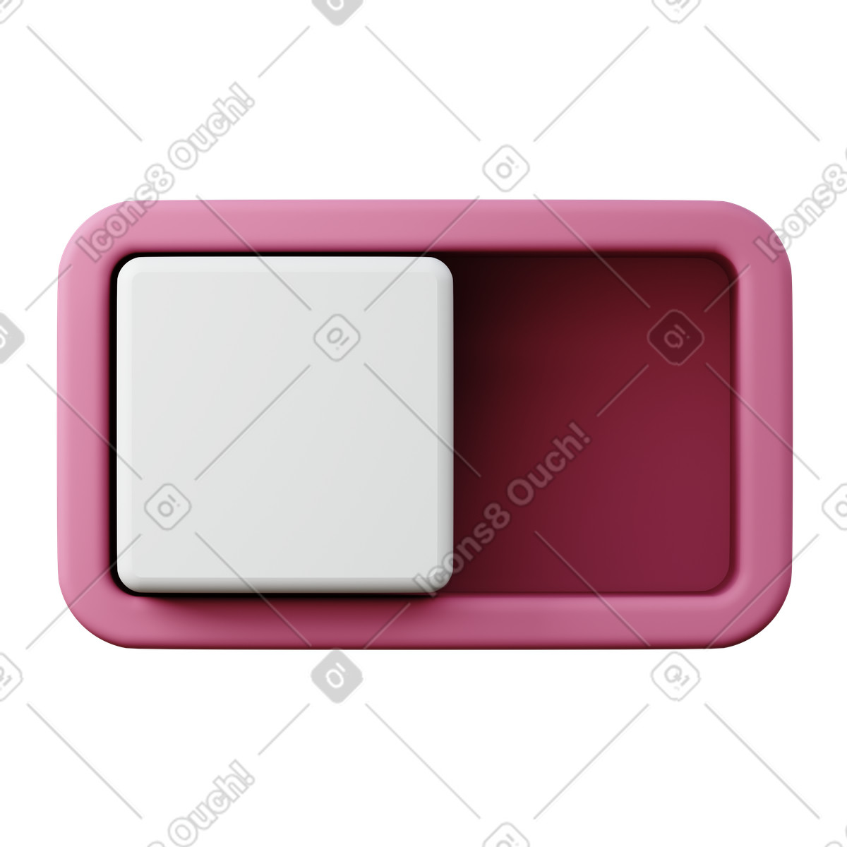 Ilustración Toggle switch turned off en estilo 3D Sugary a descargar en PNG y SVG