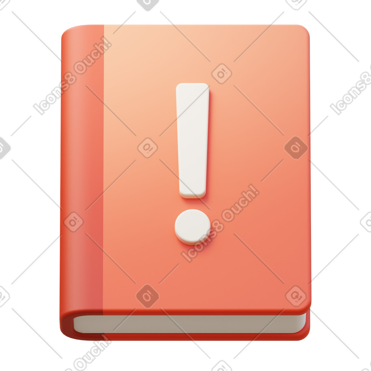 Important book-Illustration im 3D Fluency-Stil als Download in PNG, SVG