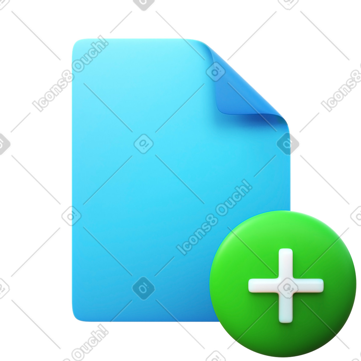 Ilustração de Add file em no estilo 3D Fluency para baixar em PNG, SVG