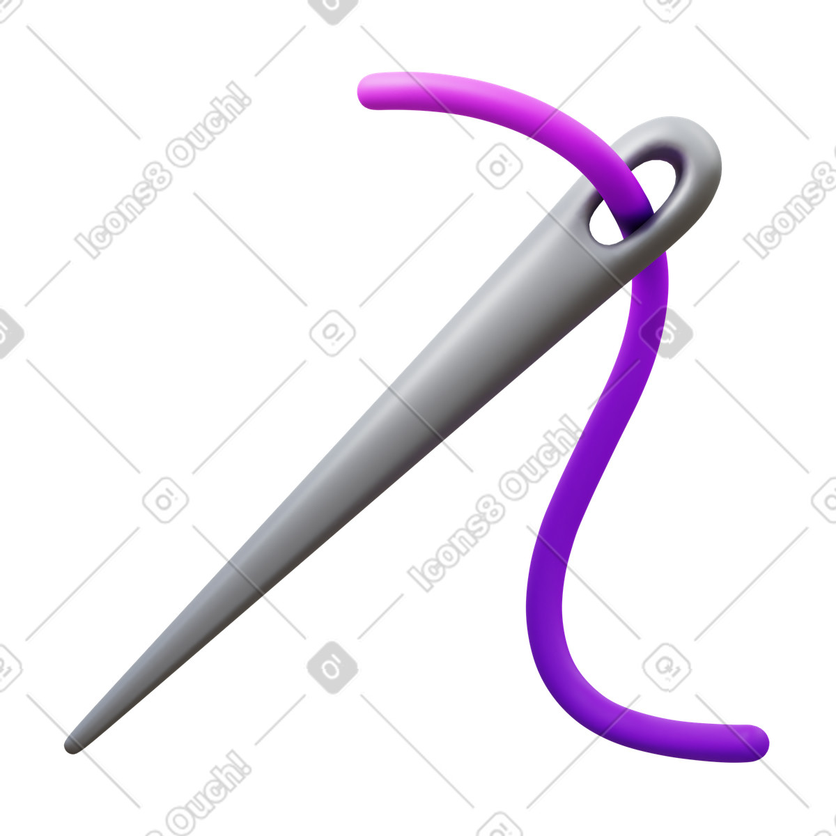 Ilustración Needle en estilo 3D Fluency a descargar en PNG y SVG