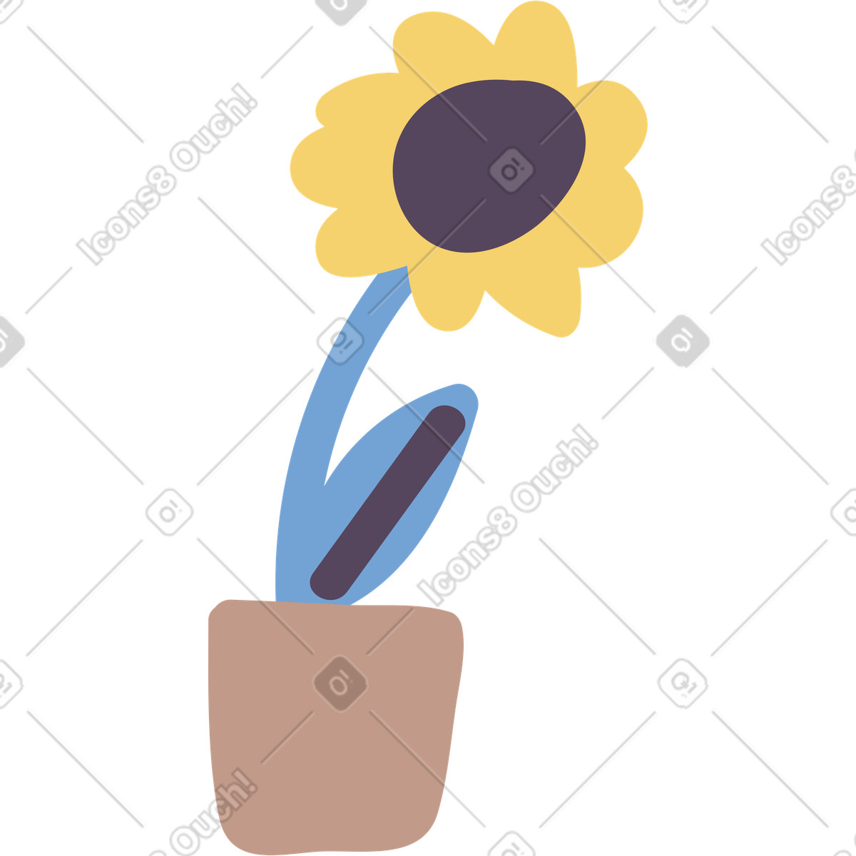 Pluto 스타일의 Home plant 일러스트레이션 PNG, SVG 다운로드