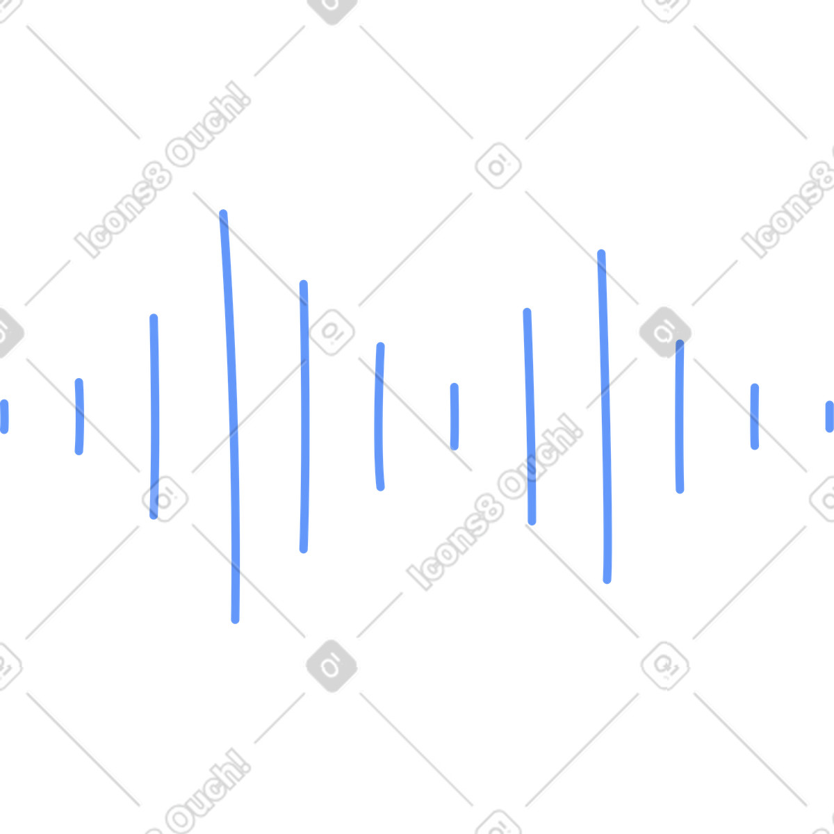 Sound wave illustration in Plain style download in PNG, SVG