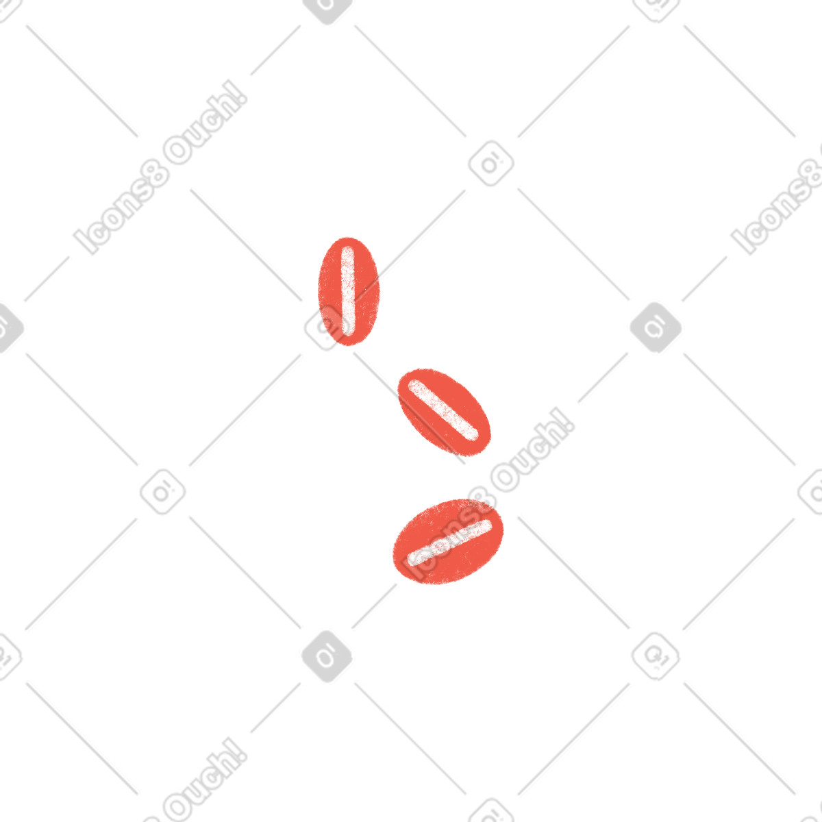 Ilustração de Red coffee beans em no estilo Tutti para baixar em PNG, SVG
