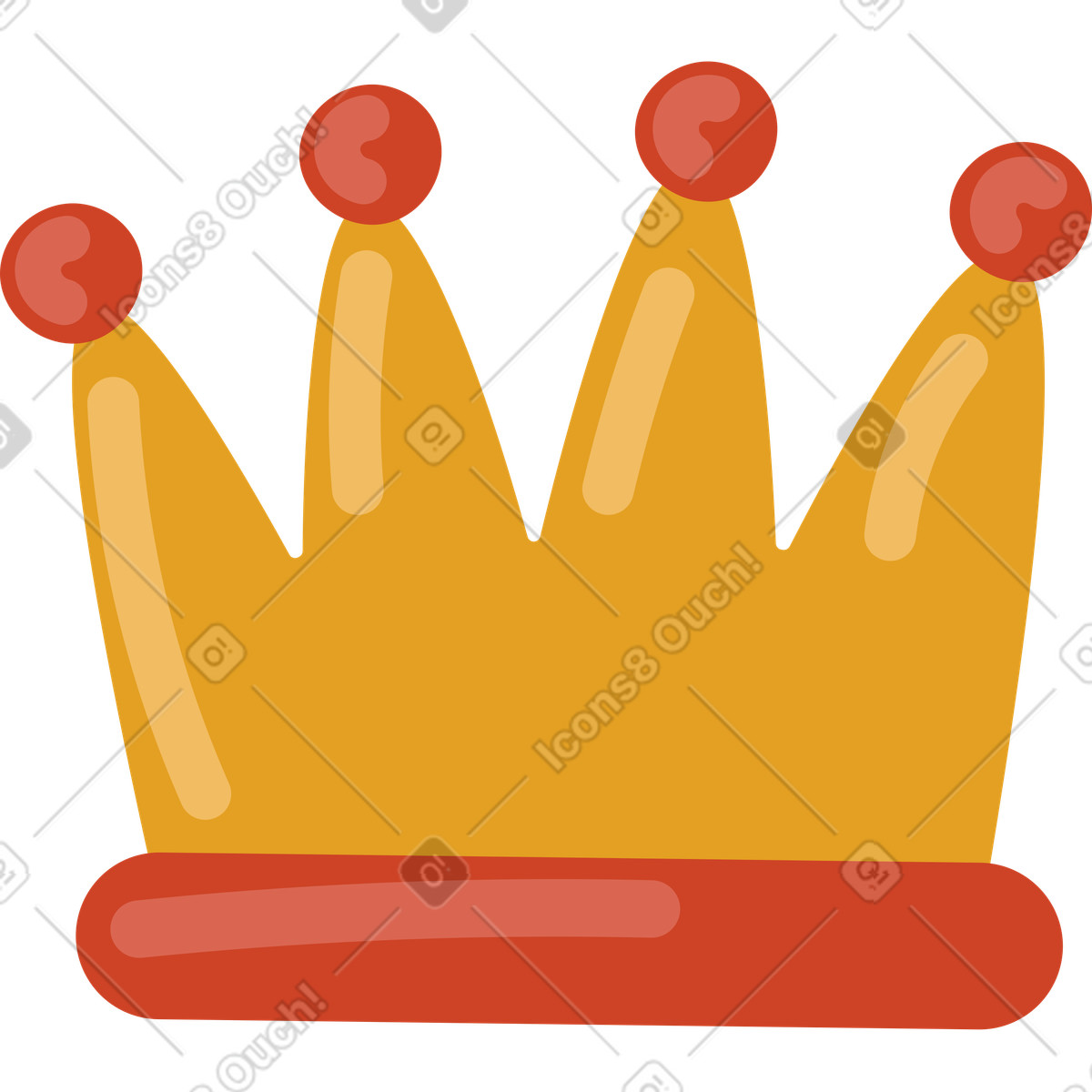 Krone-Illustration im Arabica-Stil als Download in PNG, SVG