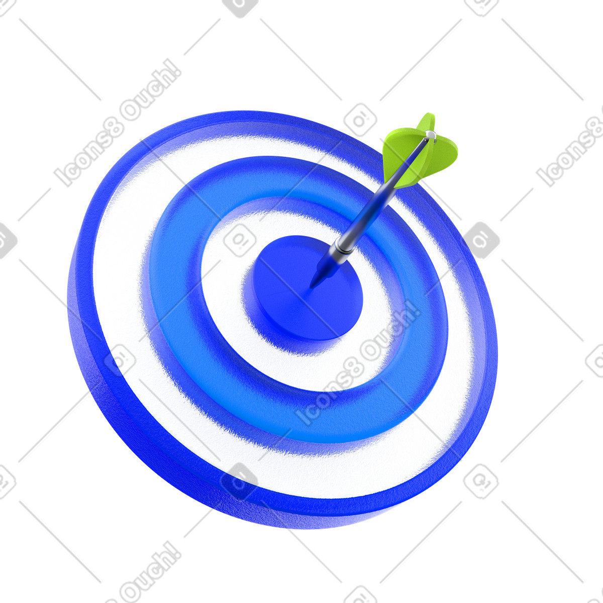 Business goal achievement,marketing campaign success,strategic target execution illustration in 3D Enterprise style download in PNG, SVG