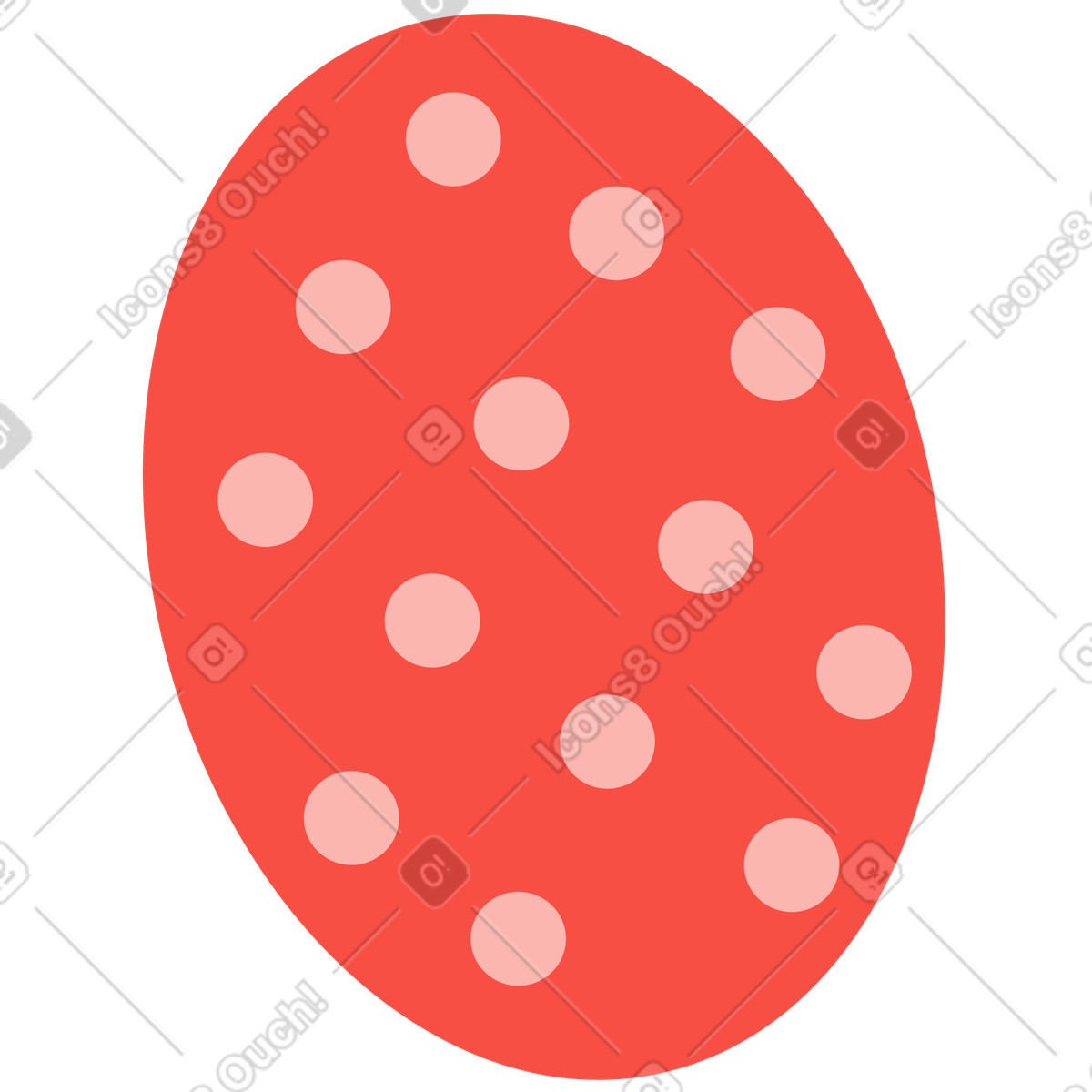 Illustration Oeuf de pâques avec motif circulaire dans le style Sammy à télécharger aux formats PNG, SVG