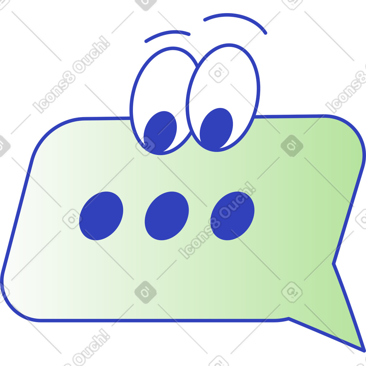 Chat bubble typing illustration in Eyeful style download in PNG, SVG