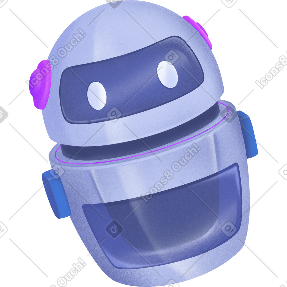Robot chatbot illustration in Smart style download in PNG, SVG