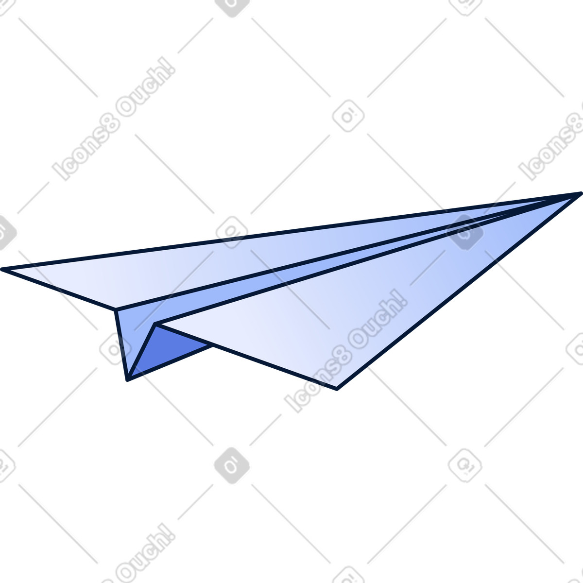 Paper airplane illustration in Neat style download in PNG, SVG