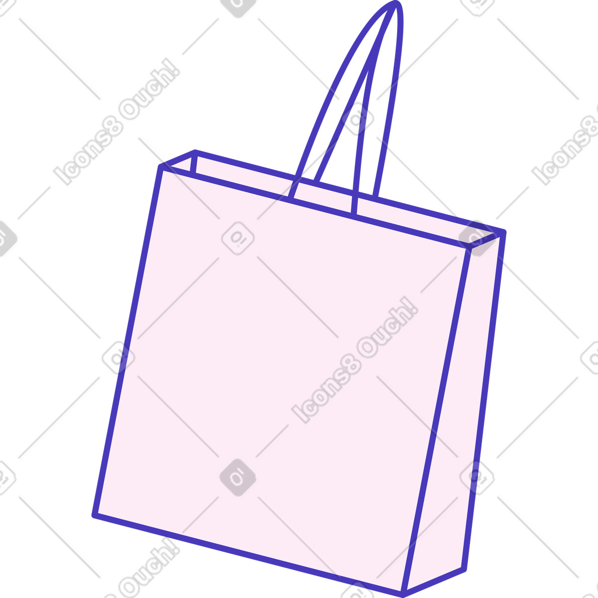 Sacchetto di carta con manici illustrazione in stile Blueberry scarica in PNG, SVG