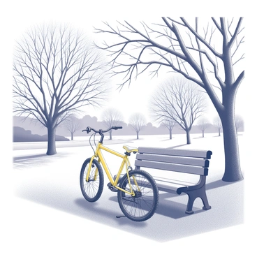 A black and white photo with one vibrant colored element standing out