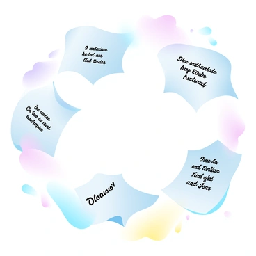 Floating pages with famous quotes by Maya Angelou, surrounded by soft watercolor backgrounds