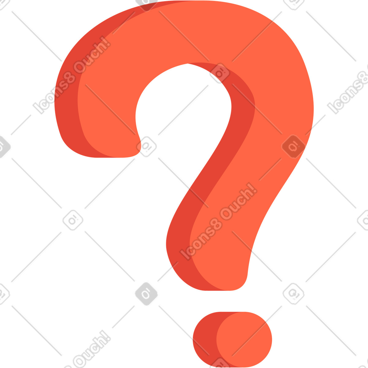 Question illustration in Social style download in PNG, SVG