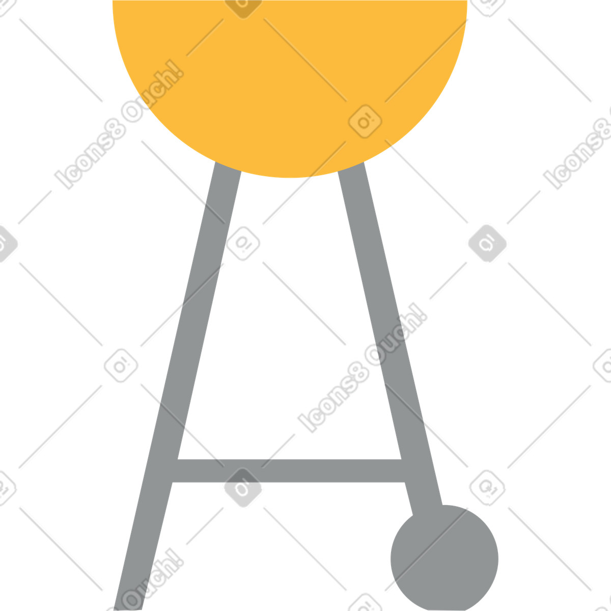 Barbecue illustrazione in stile Burgundy scarica in PNG, SVG