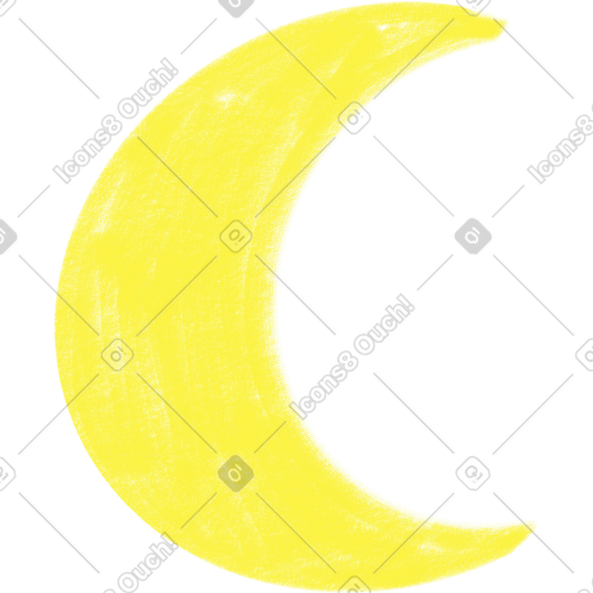 Illustration Crescent moon dans le style Doodle à télécharger aux formats PNG, SVG