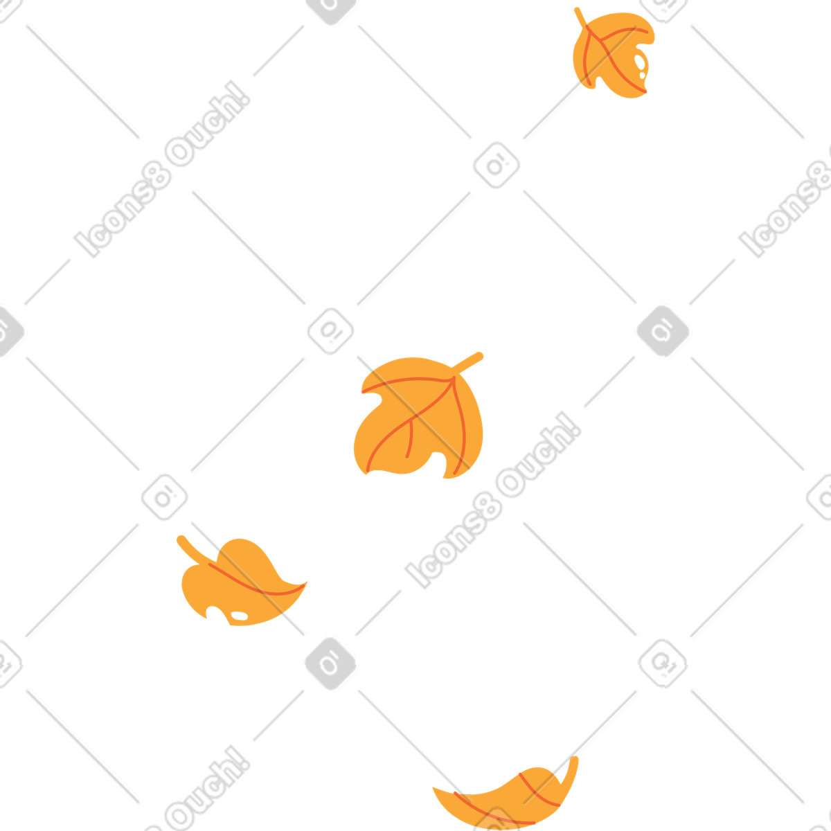 Ilustración Hoja cae en estilo Woof a descargar en PNG y SVG
