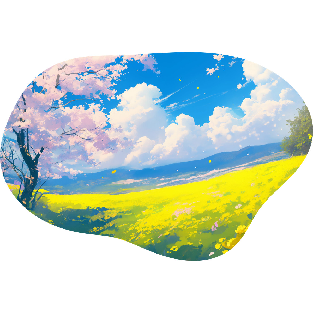 Scenes スタイルの 春の桜の花の背景 のイラストをPNG、SVG形式でダウンロード