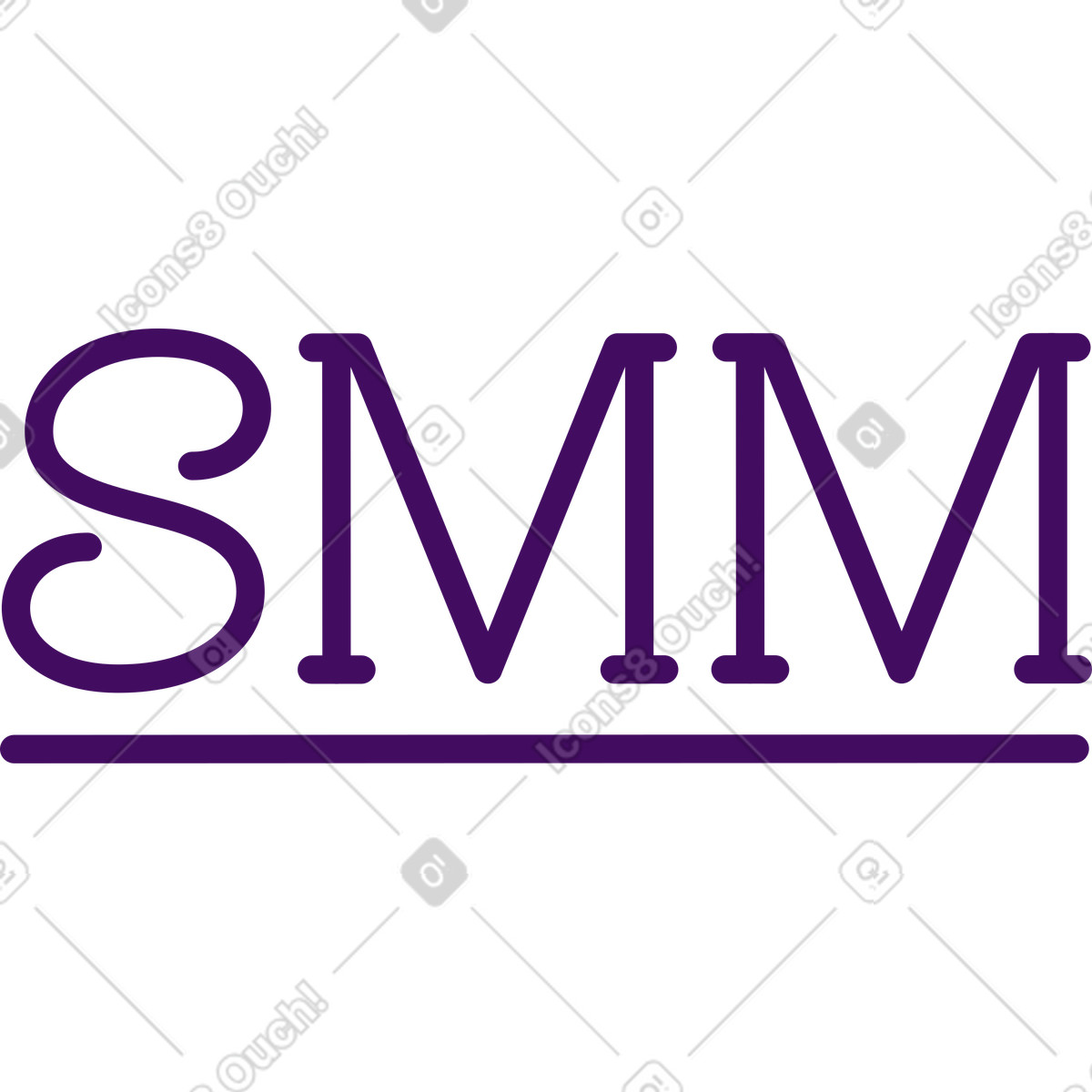 Lettering smm text illustration in Simplistic style download in PNG, SVG