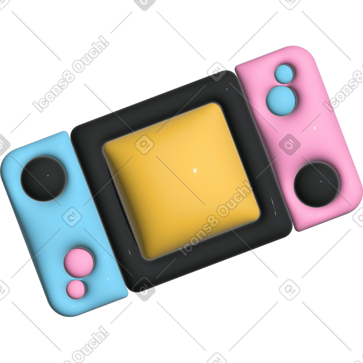 Illustration Console de jeu portable dans le style Cartoony à télécharger aux formats PNG, SVG