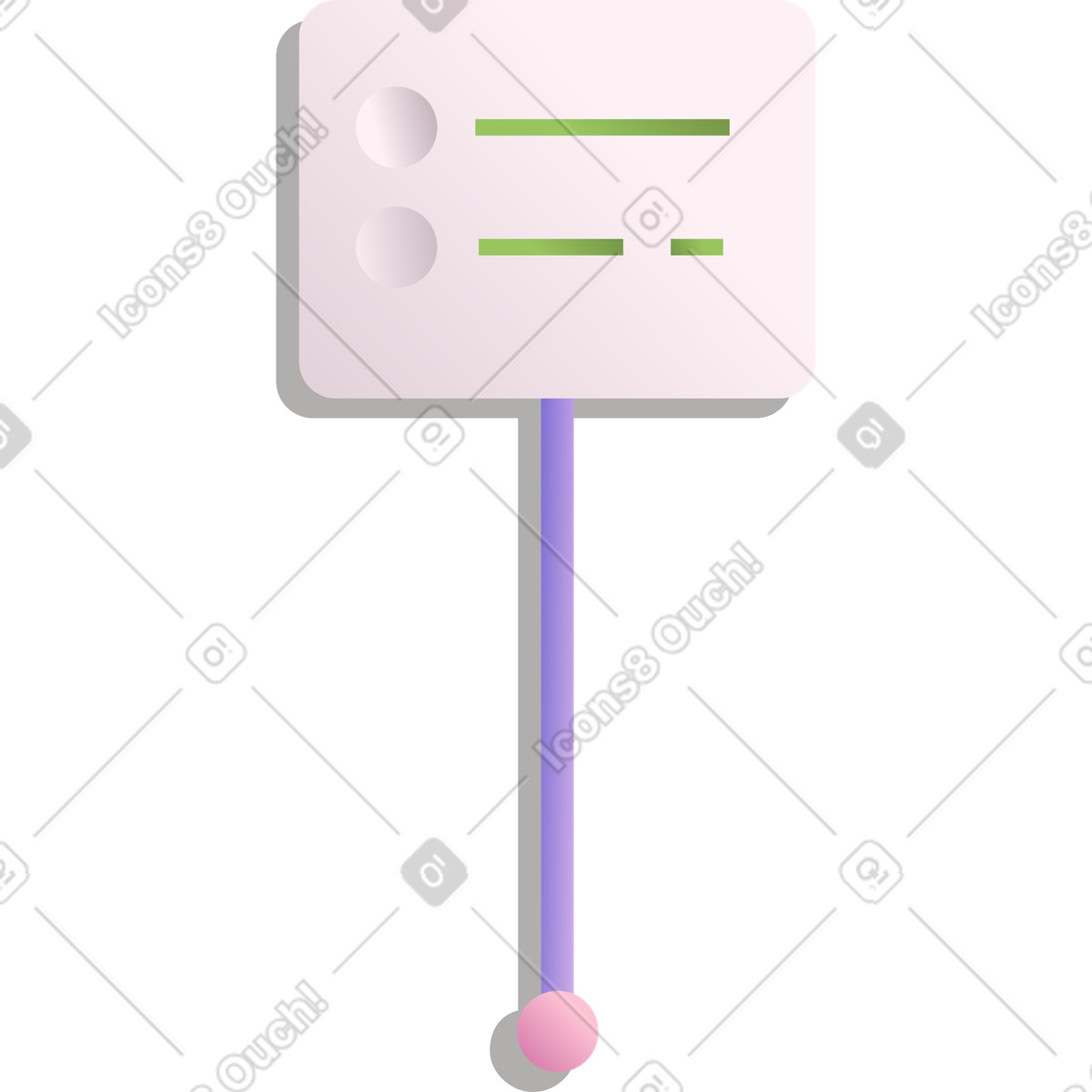 Information card illustration in Silky style download in PNG, SVG