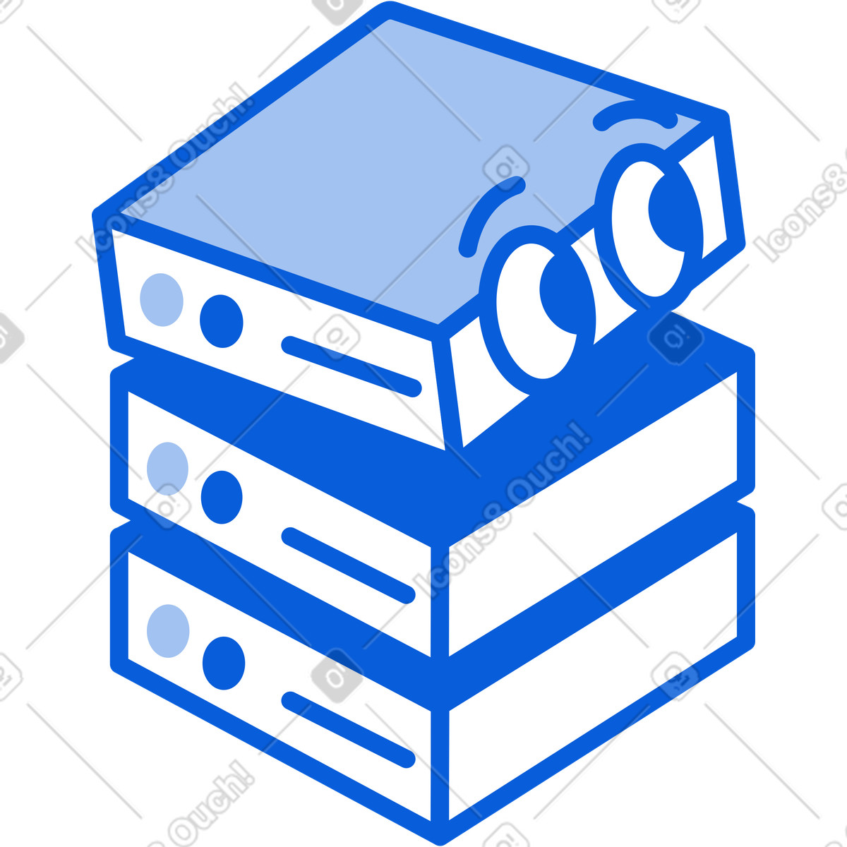 Server di dati illustrazione in stile Handy Line scarica in PNG, SVG