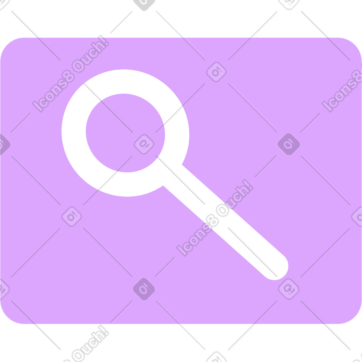 Purple square search icon illustration in Grapy style download in PNG, SVG