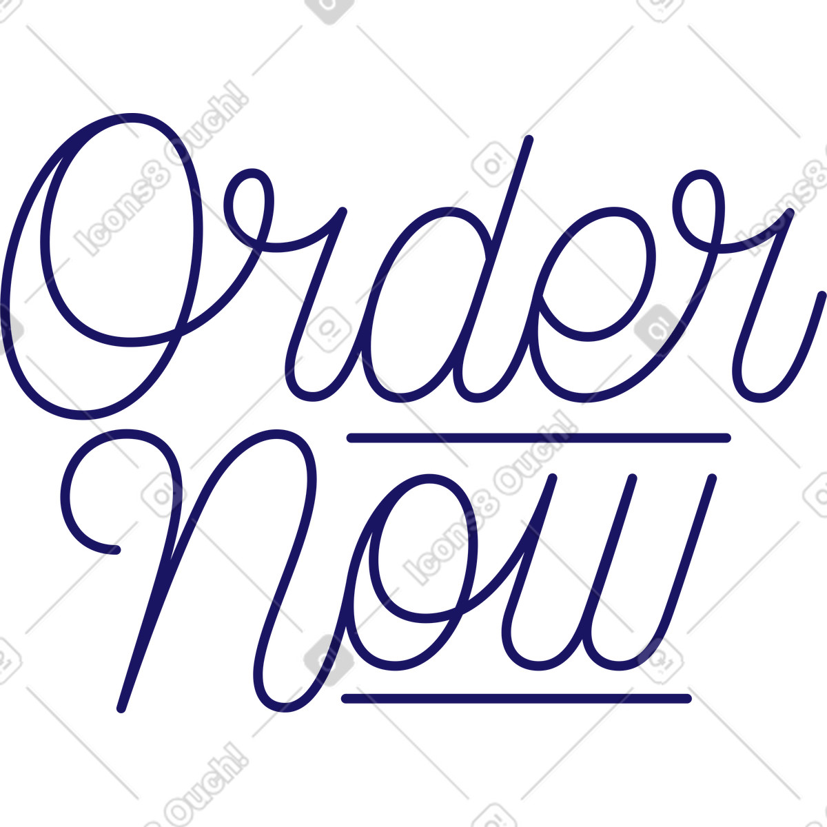 Illustration Commande de lettrage maintenant dans le style Matey à télécharger aux formats PNG, SVG