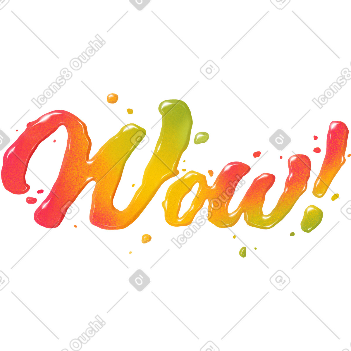 Lettering スタイルの すごい液体テキストのレタリング のイラストをPNG、SVG形式でダウンロード