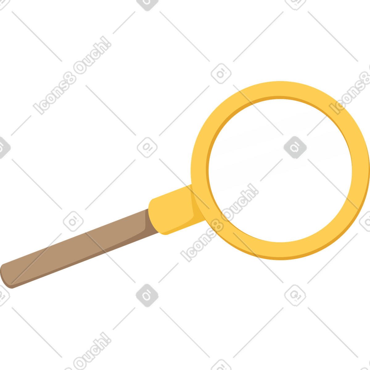 Lente d'ingrandimento illustrazione in stile Social scarica in PNG, SVG